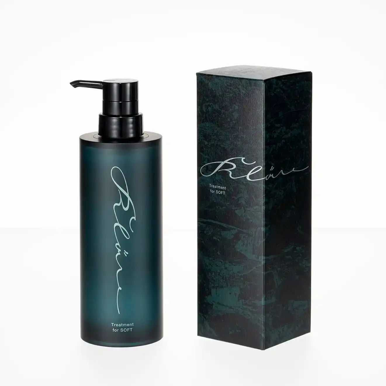 トリートメント(for ソフト/ハリコシタイプ)のボトルと外箱セット。ヒト幹細胞培養液配合で地肌と髪を健やかに保つ。